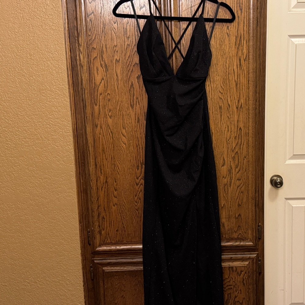 Windsor Black Sparkle Maxi Dress